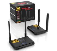 Trasmettitore e Ricevitore HDMI Wireless 4K, Extender Kit 820FT/250m, Streaming Media Video/Audio Senza Cavo da Laptop, Fotocamera, PS5, PC a TV/Monitor