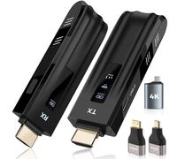 Trasmettitore e ricevitore HDMI wireless, display LED migliorato, decodifica 4K e uscita 1080P, prolunga HDMI wireless portatile Plug and Play 2.4G/5G, compatibile con