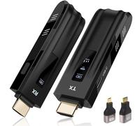 Trasmettitore e ricevitore HDMI wireless, display LED migliorato, decodifica 4K e uscita 1080P, prolunga HDMI wireless portatile Plug and Play 2.4G/5G, compatibile con
