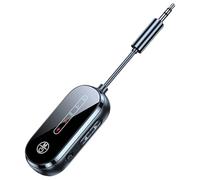 Trasmettitore e ricevitore, trasmettitore FM wireless | Convertitore audio con display digitale 2 in 1 3,5 mm per chitarra, cuffie, computer, camion, smartphone e tablet