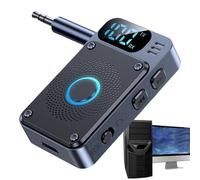 Trasmettitore e ricevitore | Trasmettitore radio wireless | Ricevitore Convertitore audio da 3,5 mm con display digitale per smartphone, cuffie, computer, chitarra, tablet, camion