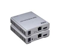 Trasmettitore e ricevitore video extender KVM HDMI compatibile con 60M tramite cavo Ethernet RJ45 CAT5e Cat6, supporto tastiera mouse