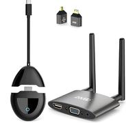 Trasmettitore e Ricevitore Wireless HDMI 4K, AIMIBO Adattatore Wireless 5G da USB-C a HDMI con VGA, Trasmetti Video Netflx da Laptop, PC, Smartphone o Tablet a TV, Monitor o Proiettore, Fino a 50 m