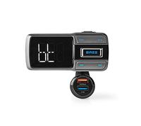 Trasmettitore FM audio per auto - A collo di cigno - Chiamata a mani libere - 2.0" - Screen LED - Bluetooth - QC 3.0/5.0 V DC / 2.4 A - Ricarica rapida - Aumento dei bassi