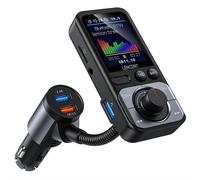 Trasmettitore FM Bluetooth 5.0 Auto, QC3.0 18W Ricarica Veloce, Adattatore Radio