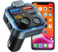 Trasmettitore FM Bluetooth 5.0 per Auto, Adattatore Ricevitore, Caricatore