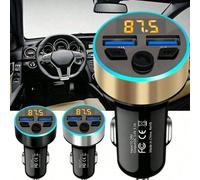 Trasmettitore FM Bluetooth 5.0 per auto, caricabatterie, vivavoce, lettore MP3 con caricatore USB super veloce da 25W, caricatore per auto Quick Charge 3.0 compatibile con Apple iPad, telefoni Android