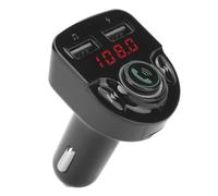 Trasmettitore FM Bluetooth con rilevamento della tensione della batteria dell'auto e cancellazione del rumore, funzione vivavoce per chiamate con