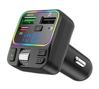 Trasmettitore FM per auto - Adattatore radio per auto, trasmettitore FM wireless | Chiamate a mani libere, caricatore USB, trasmettitore audio per auto, lettore musicale