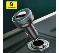 Trasmettitore FM per Auto Baseus 5.0 Bluetooth, Caricatore per Auto, Adattatore Musicale 3.4A Dual USB, Lettore MP3, Radio Vivavoce, Modulatore Audio FM