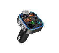 Trasmettitore FM per auto Bluetooth 5.0-3 Porte di Ricarica x 2 USB QC3.0 x1 PD