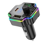 Trasmettitore FM per auto, caricatore audio FM, lettore MP3, lettore USB, per auto, camion, fuoristrada, guida, viaggi, funzione vivavoce e