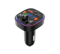 Trasmettitore FM per Auto - Doppia Porta USB e Caricatore per Auto PD di Tipo C, Retroilluminazione leD un 7 Colori, lettore Musicale MP3