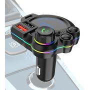 Trasmettitore FM Per Auto Wireless - Supporto Per Lettore MP3 Per Unità Flash USB, Adattatore Per Telefono Wireless Per Trasmettitore Radio | Dispositivo Di Streaming Musicale Audio Per Viaggi Pendola