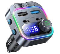 Trasmettitore FM Syncwire 48W Bluetooth 5.4 per auto, doppie porte USB ricarica rapida PD 36W 12W, soppressione rumore CVC, retroilluminato