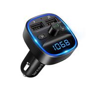 (Trasmettitore FM T25) Trasmettitore FM Bluetooth, adattatore radio wireless, kit per auto con doppia ricarica