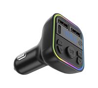 Trasmettitore FM - Trasmettitore radio FM bluetooths, trasmettitore audio per auto | Trasmettitore FM wireless portatile per auto, adattatore per musica manuale, ricevitore bluetooths per autoradio pe