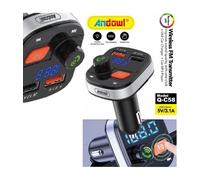 TRASMETTITORE FM WIRELESS CARICATORE USB MP3 PER AUTO SLOT SCHEDA MEMORIA Q-C58