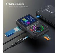 Trasmettitore FM wireless multifunzionale con grande schermo a colori 2.4A QC3.0 Doppio USB Adattatore AUX per auto a ricarica rapida Lettore musicale MP3