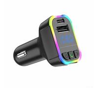 Trasmettitore FM wireless per auto con tecnologia 5 2, doppia ricarica USB 3 1A, compatibile con file musicali USB e TF, adatto a presa standard da 12 V