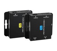 VEDINDUST HDMI Extender Over Cat5e 6 7 Ethernet Trasmettitore Ricevitore Supporto Preimpostazioni EDID 1080p POC Solo bisogno di alimentazione TX per lavoro 1080P 50m POC