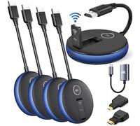Trasmettitore HDMI Pro wireless e quattro ricevitori - Kit di estensione multi-TV, Plug and Play, controllo del calore, 50 m, 5,8 G/2,4 G a 60 Hz, streaming video in tempo reale / PPT da laptop a HDTV