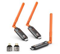 Trasmettitore HDMI wireless e 2 ricevitori, gechtech 100 m a lungo raggio, 5,8 G, decodifica 4K uscita HD 1080p, prolunga HDMI stabile per PC, laptop, fotocamera, decoder via cavo a più TV, monitor