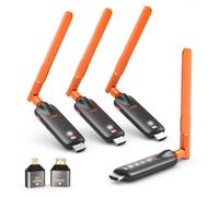 Trasmettitore HDMI wireless e 3 ricevitori, gechtech 100 m a lungo raggio, 5,8 G, decodifica 4 K uscita HD 1080p, prolunga HDMI stabile per PC, laptop, fotocamera, decoder via cavo a più TV, monitor