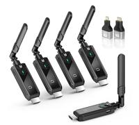 Trasmettitore HDMI Wireless e 4 Ricevitori, 1080P 492 FEET/150M Supporto 1 TX fino a 6 RX, Streaming Video HD da Laptop/Fotocamera/TV a HDTV/Monitor/Proiettore