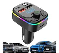 Trasmettitore per auto - Caricabatterie per auto bluetoth 3A, trasmettitore ricevitore per auto con lettore MP3 5.0 per auto | Modulatore radio FM, caricatore per auto multifunzionale US