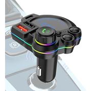 Trasmettitore per auto senza fili - Adattatore FM 8,3 x 6 x 5,5 cm | USB Flash Drive MP3 Player Support | Ricevitore audio per auto trasmettitore radio FM per SUV Truck RV berlina Commuting Travel