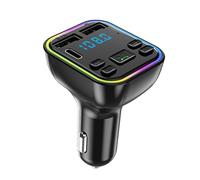 Trasmettitore radio - Caricatore USB duals, ricevitore di luce colorata | QC 3.0 Quick Connect Hub, interfaccia porta pd da 20 W, accessorio audio digitale per la riproduzione del disco U e comunicazi