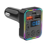 Trasmettitore Radio FM per Automobili - Trasmettitore FM Senza Fili - Ricevitore con Doppio USB e Porta Type-C Plug-and-play per Conversione Radio in Camion Audio in per Autisti e Musica per Viaggi St