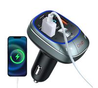 Trasmettitore radio per auto, ricevitore audio radio per veicoli, illuminazione a 7 colori, supporto chiamata, per escursioni in famiglia