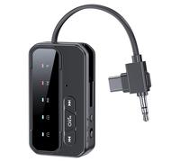 Trasmettitore radio per auto - Trasmettitore wireless portatile, ricevitore audio per auto, convertitore di segnale auto, soluzione di riproduzione stabile, dispositivo audio per veicoli senza fili