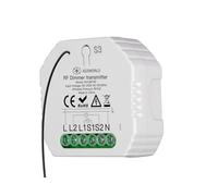 A2ZWORLD Interruttore e Dimmer a Radio Frequenza RF433 Senza Fili, Con PUSH e RF, Compatibile Con Tutti Pulsanti Normalmente Aperti (Trasmettitore SH168TXP)