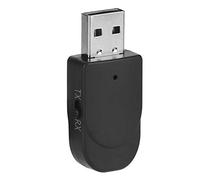 Trasmettitore Ricevitore Audio Adattatore Lettore Musicale Stereo USB per Auto TV Computer Portatile ABS KN330 5.0 Luce LED Rossa Blu Massima 10 M 33 Piedi