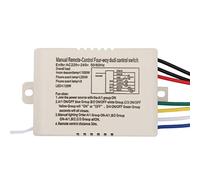 Trasmettitore ricevitore con interruttore remoto da parete, anti-disturbo Facile da installare Interruttore con telecomando a 4 vie 220V, Uso domestico Uso in bagno per Droplight Crystal