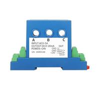 Trasmettitore sensore di corrente CA trifase AC0-5A 10A 40A ingresso 4-20mA 0-10V modulo di conversione uscita isolata trasformatore di corrente perforato(3x0-5V output,3xAC 0-15A input)
