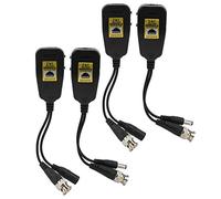 Trasmettitore Video HD da 4 Pezzi Anti Thunder Power Balun per Trasmissione 1080P HD-CVI AHD TVI per Uso Interno