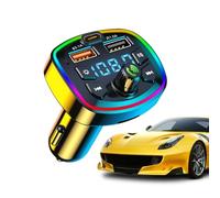 Trasmettitore wireless per auto,Ricevitore display a LED, adattatore musicale radio wireless a 2 porte a ricarica rapida - adatto per la musica in auto, per telefono, PC, viaggi su strada e chiamate