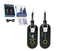 Trasmettitore wireless per chitarra, sistema audio ricevitore - 8 ms a latenza ultra bassa 2,4 G trasmettitore/ricevitore, raggio di 50 m con audio HD 48 kHz 24 bit, batteria 8 H per chitarra