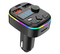Trasmettitori FM Lettore MP3 - Trasmettitore Ricevitore Automobile 5.0 con Display LED, Wireless | Caricatore USB C, Adattatore Musica Radio Automobile