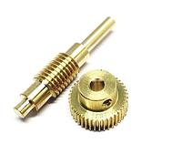 trasmissione a mitragliatrice 0,3 Modulo Mini Precision Worm Gear, trasmettitore riduttore 1: 20/30/40/50/60 ERNAGGIO DI VERM 25/35/45/55/70/80/100 Denti Motor Gear pignone meccanico ( Size : Worm Sha