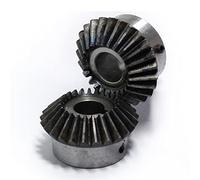 trasmissione a mitragliatrice 2 pcri di attrezzatura con smussatura 1 m 15 denti ingranaggi smussati, foro interno 6 mm marcia 90 gradi angolare ingranaggi angolare foro vite M5 pignone meccanico ( Co