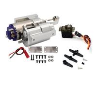 Trasmissione del cambio in metallo a 2 velocità con servo per modelli di auto RC 1/12 compatibili con B1 B14 B24 C14 C24 mn D91 MN96 di ingranaggi a tre generazioni in metallo(SILVER WITH SERVO)