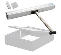 Trasmissione elettrica a catena per apertura e ventilazione automatica del lucernario, include telecomando e interruttore a parete per un comodo funzionamento