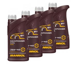 Trasmissione Mannol Maxpower 4x4 75W-140 Api Gl 5 Ls 4x 1 Litro Jeep Kia Schalt