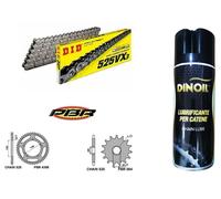 TRASMISSIONE SUZUKI GSR 600 2006 AL 2010 CATENA 525VX3 CORONA PIGNONE PBR SPRAY