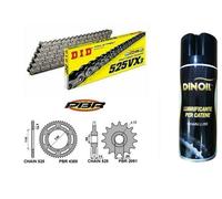 TRASMISSIONE YAMAHA XSR 900 2017 AL 2020 CORONA 45 PIGNONE 16 DID VX3 525 SPRAY